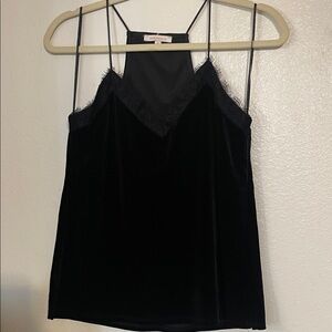 Skies Are Blue Black Velvet Camisole